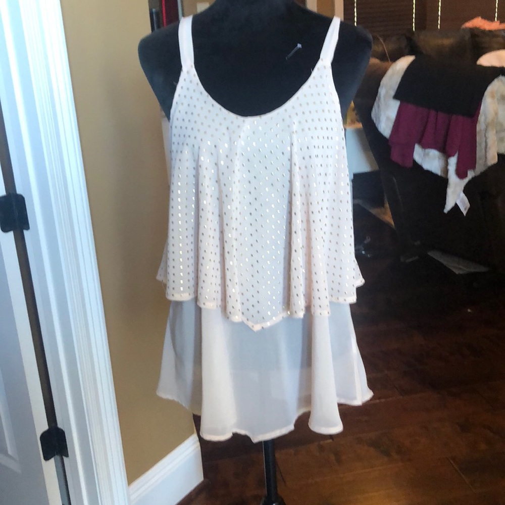 Light pink and gold shirt